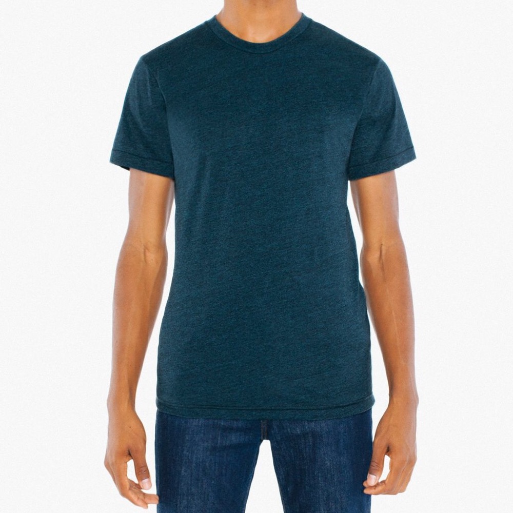 50/50 Crewneck T-Shirt Black Aqua